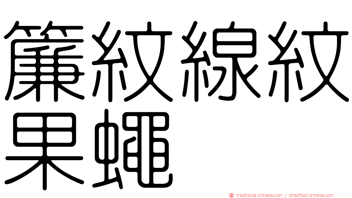 簾紋線紋果蠅
