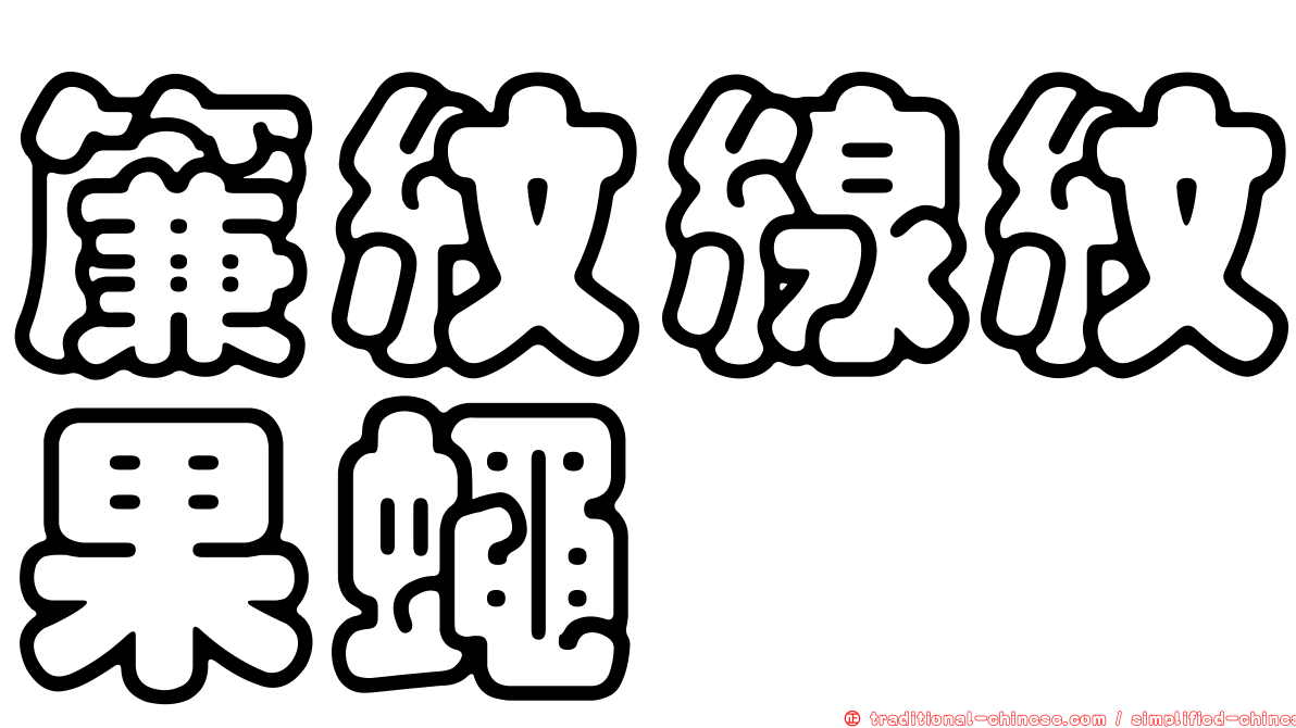簾紋線紋果蠅