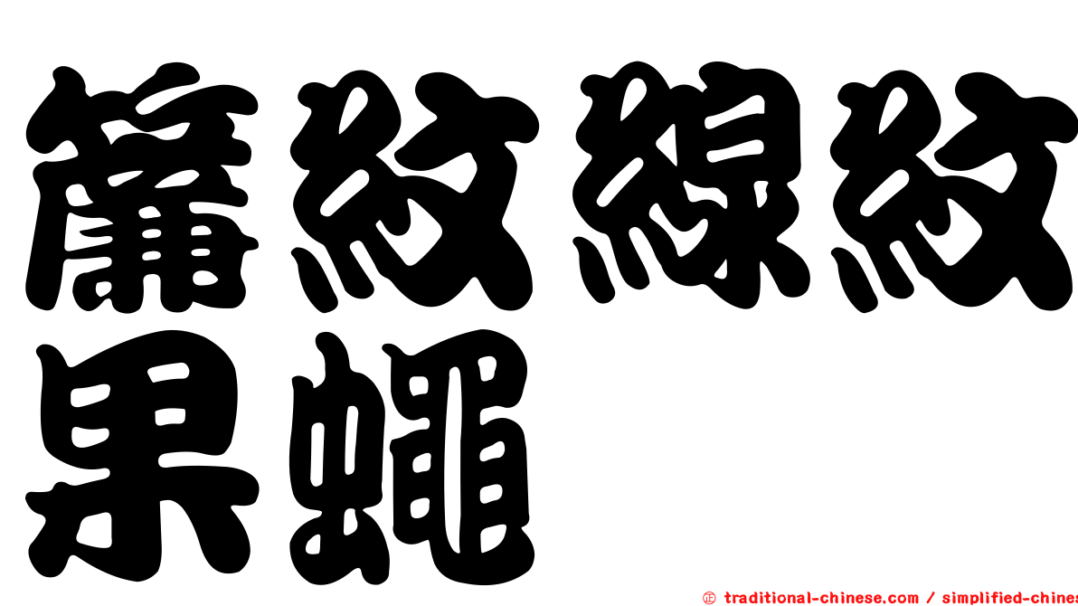 簾紋線紋果蠅