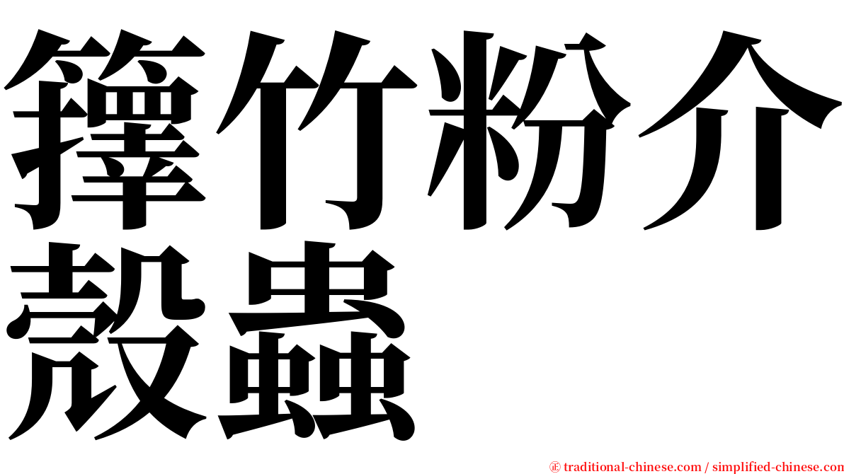 籜竹粉介殼蟲 serif font