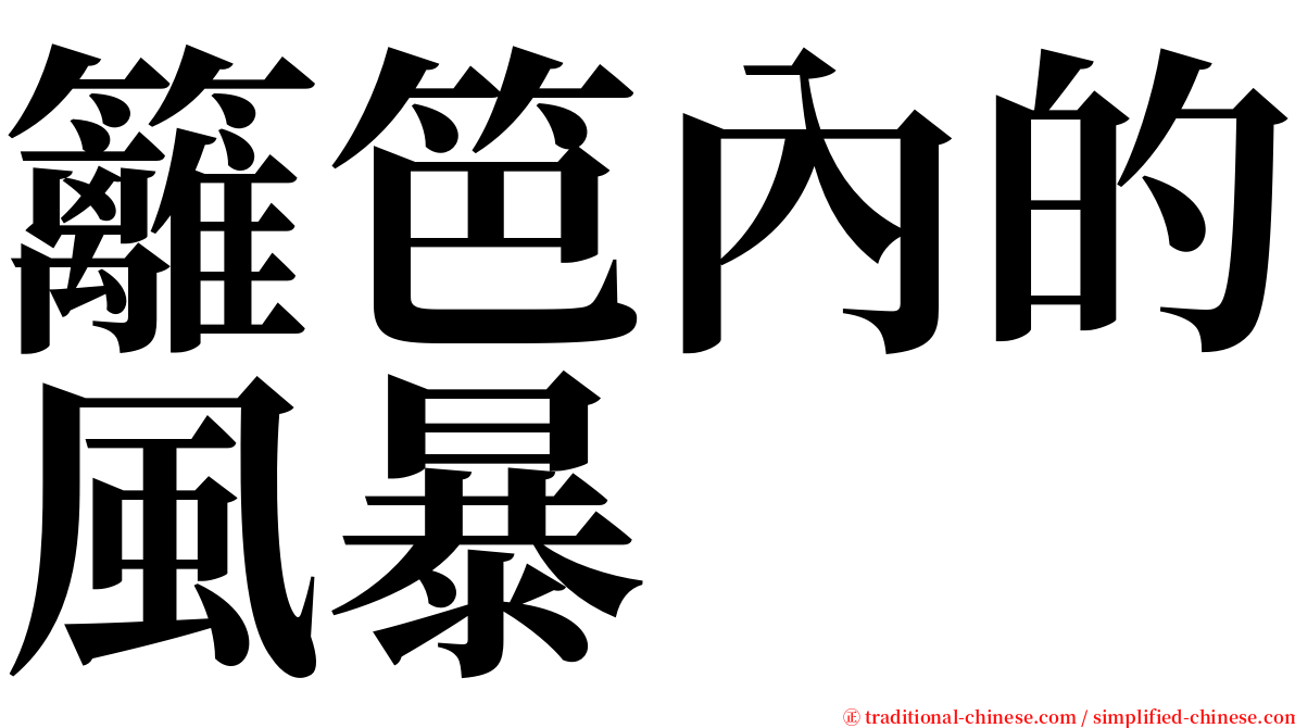籬笆內的風暴 serif font