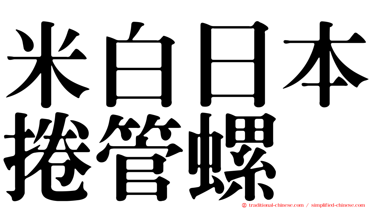 米白日本捲管螺