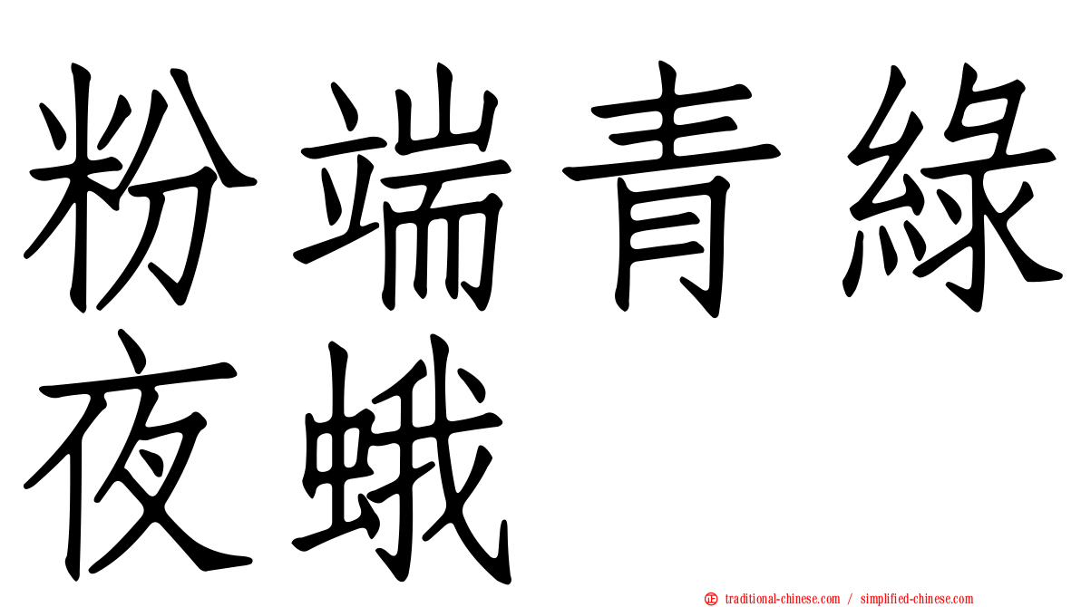 粉端青綠夜蛾