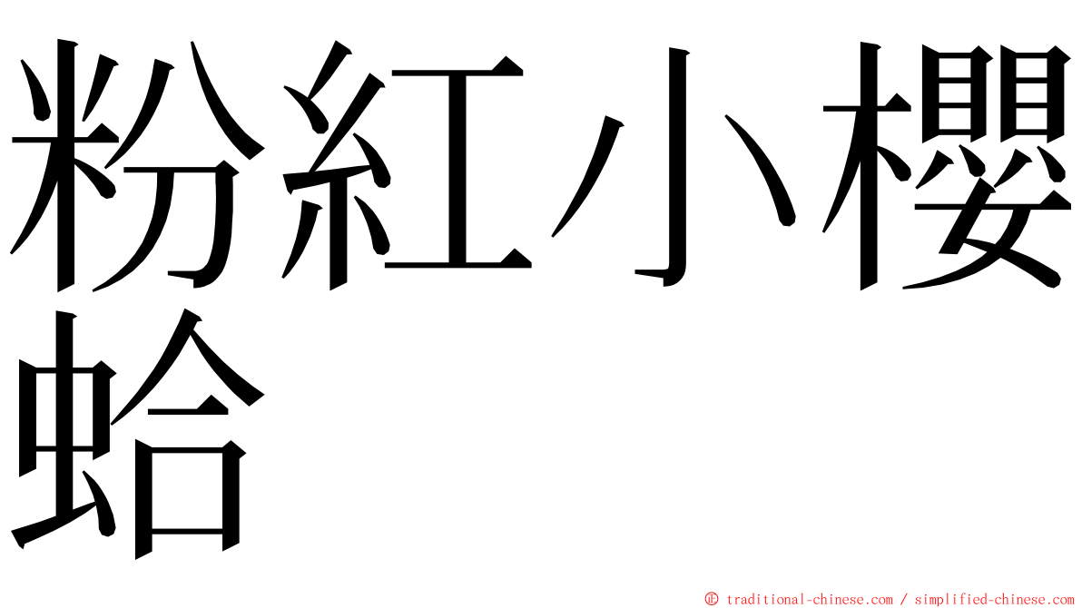 粉紅小櫻蛤 ming font