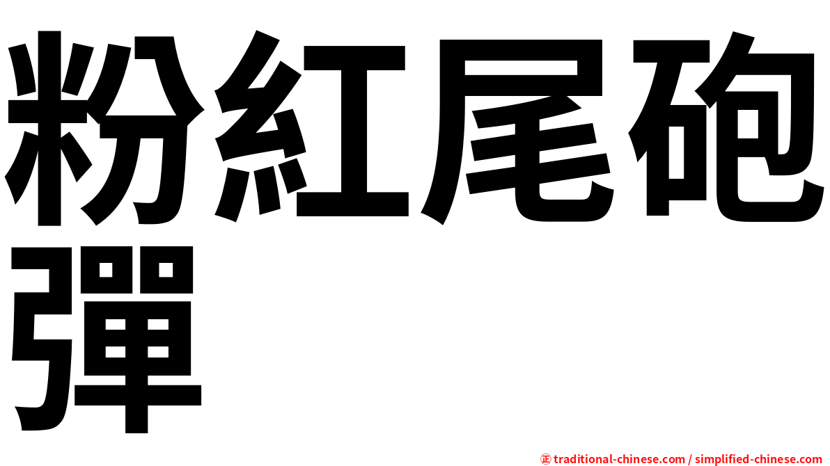 粉紅尾砲彈