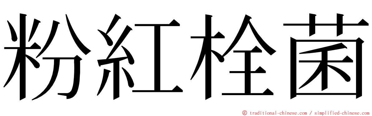 粉紅栓菌 ming font