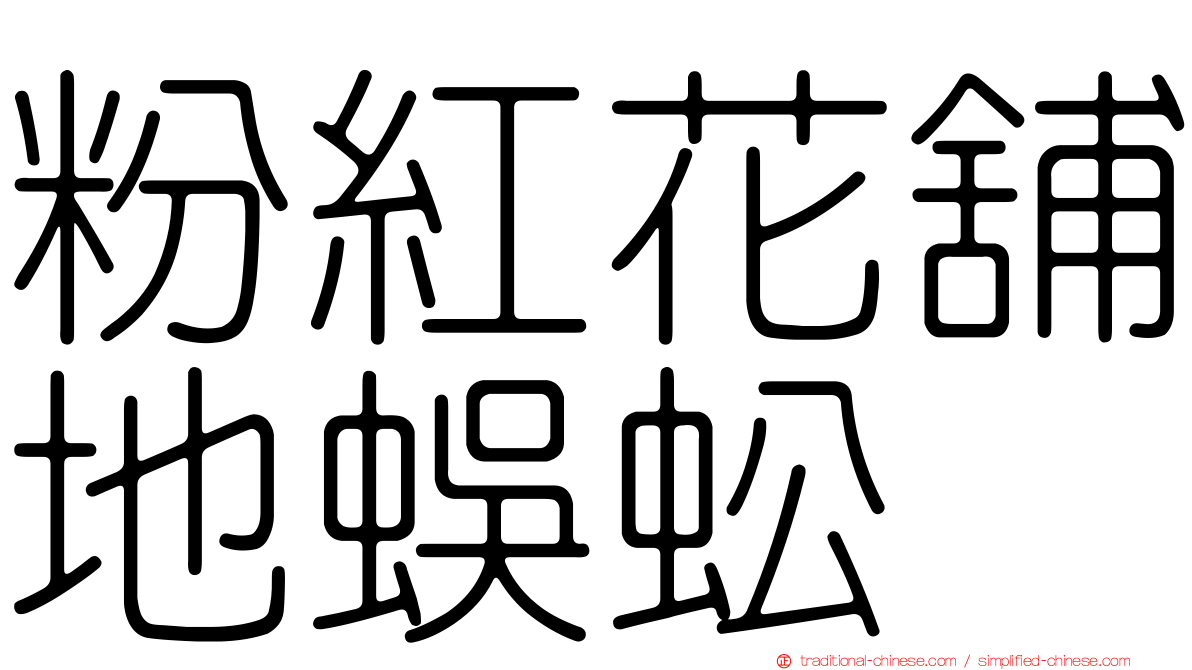 粉紅花舖地蜈蚣