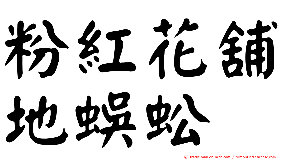 粉紅花舖地蜈蚣