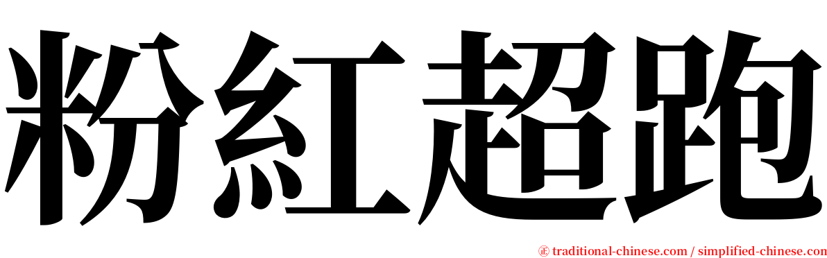 粉紅超跑 serif font