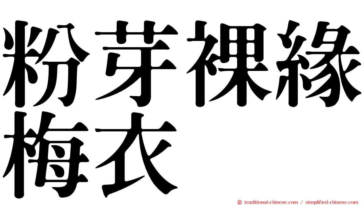 粉芽裸緣梅衣