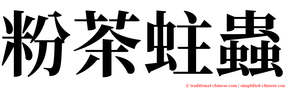 粉茶蛀蟲 serif font