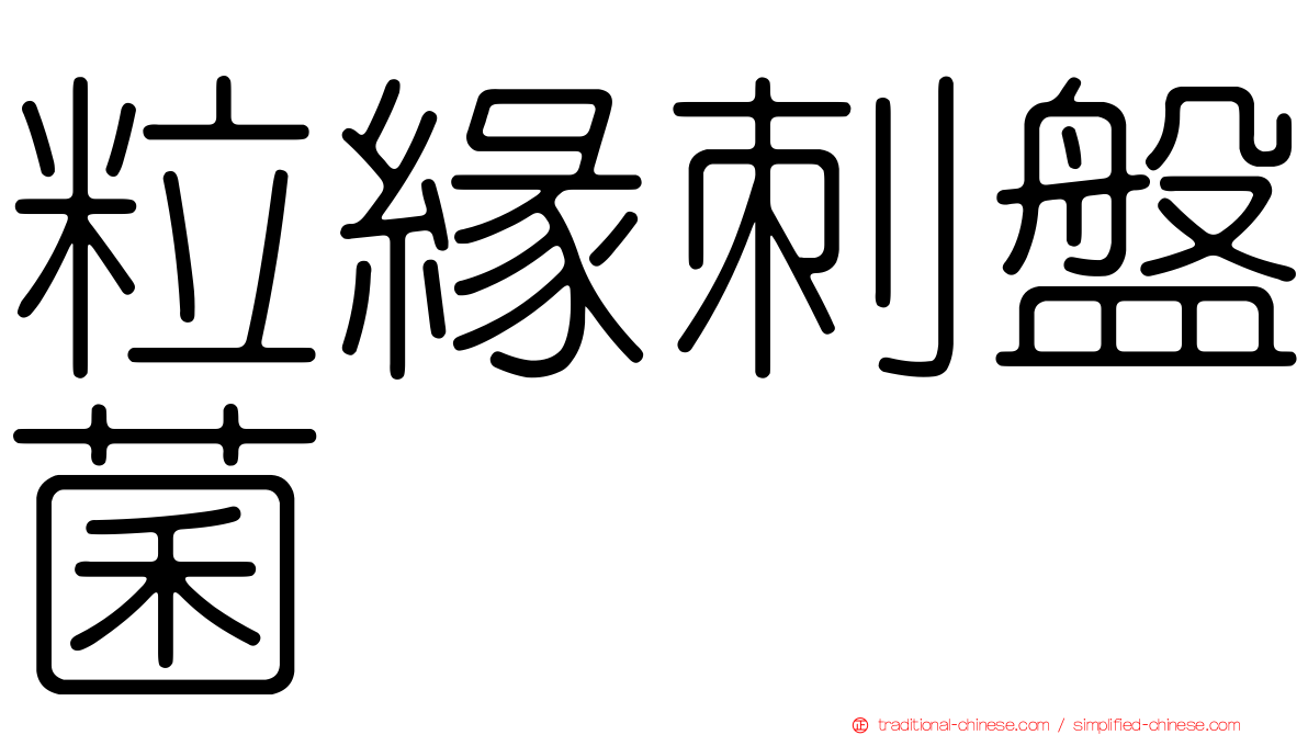粒緣刺盤菌