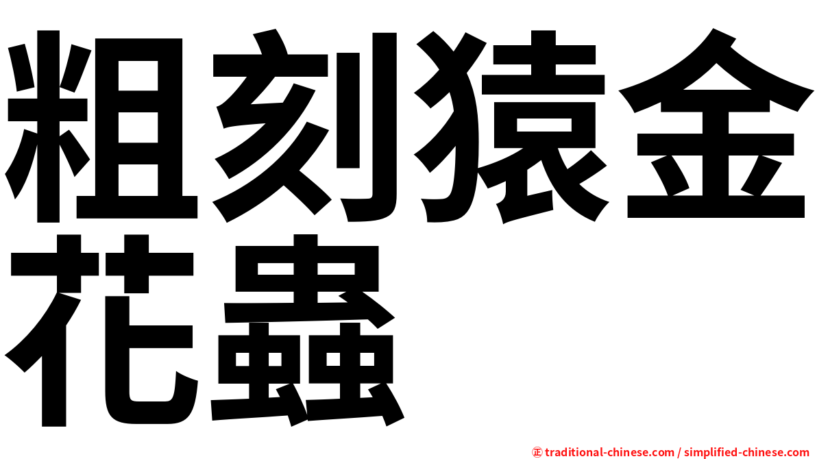 粗刻猿金花蟲