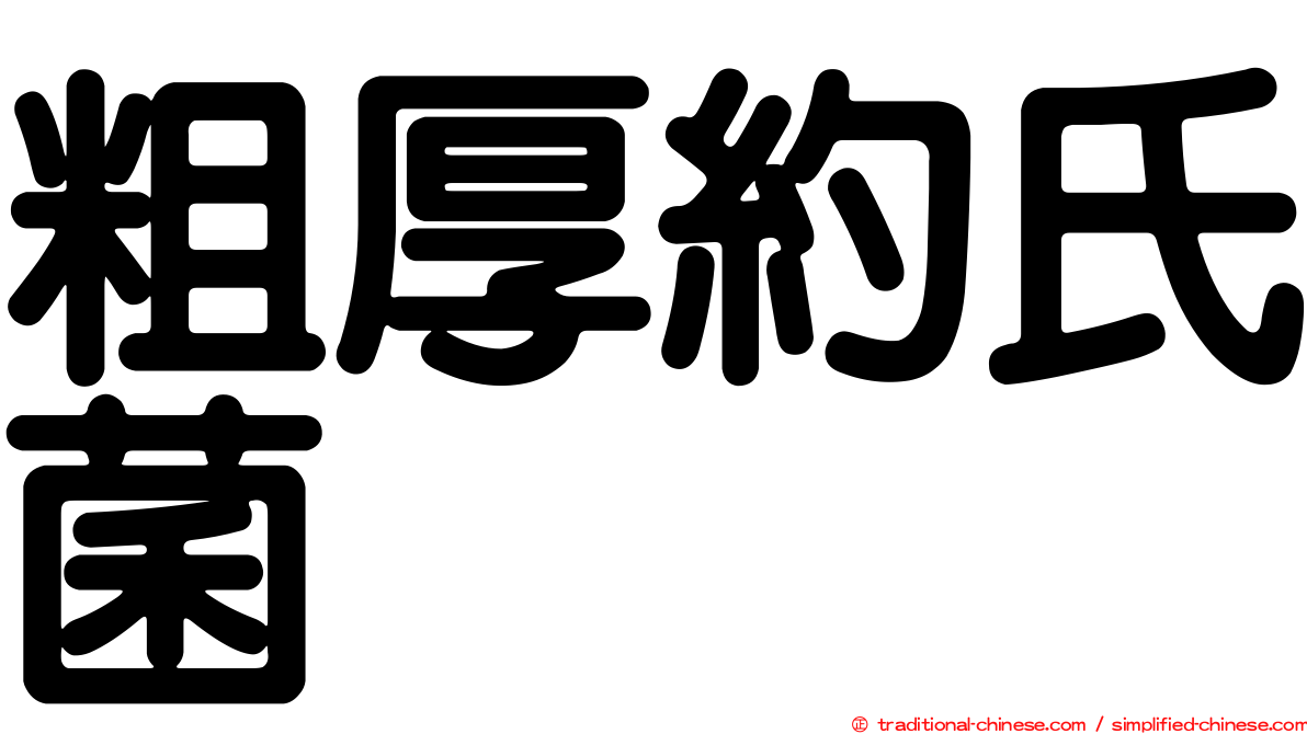 粗厚約氏菌