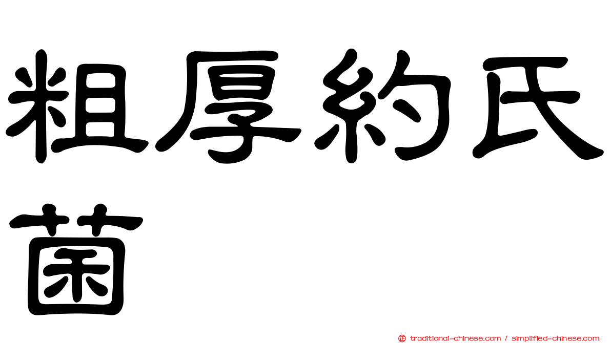 粗厚約氏菌