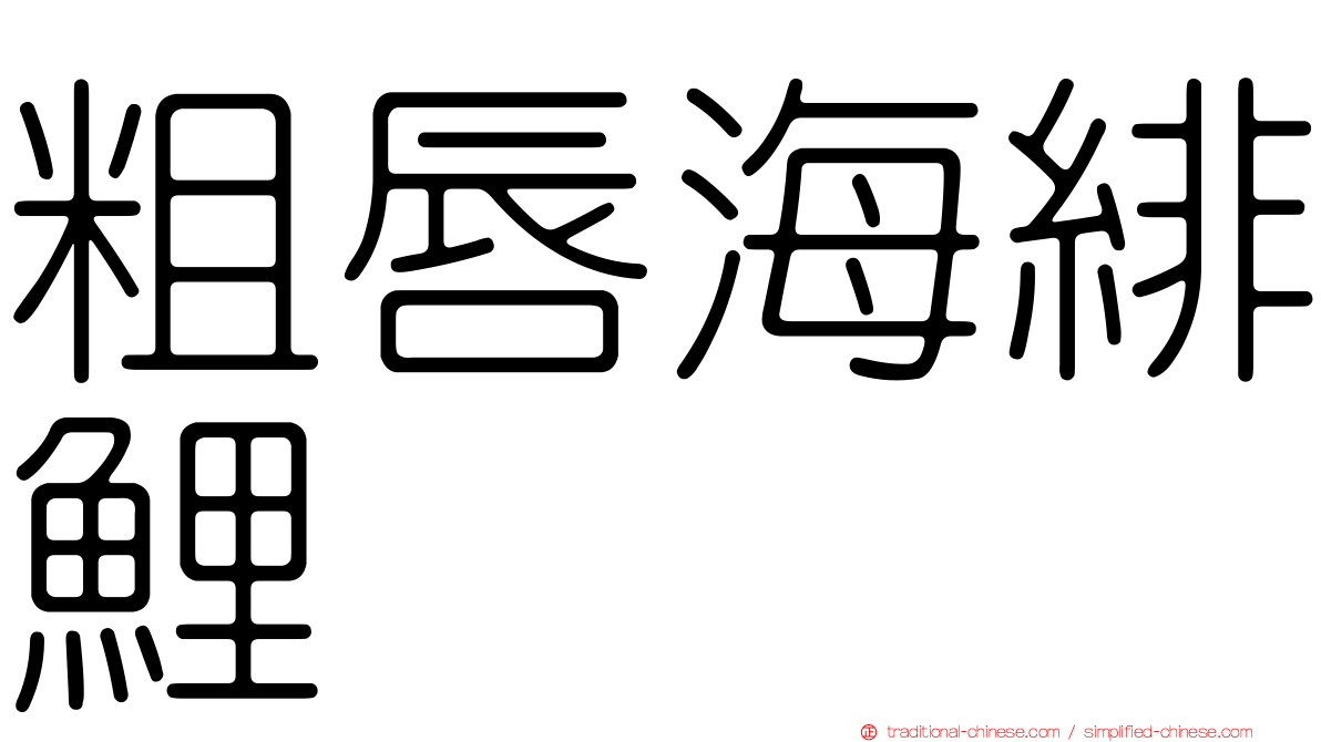 粗唇海緋鯉