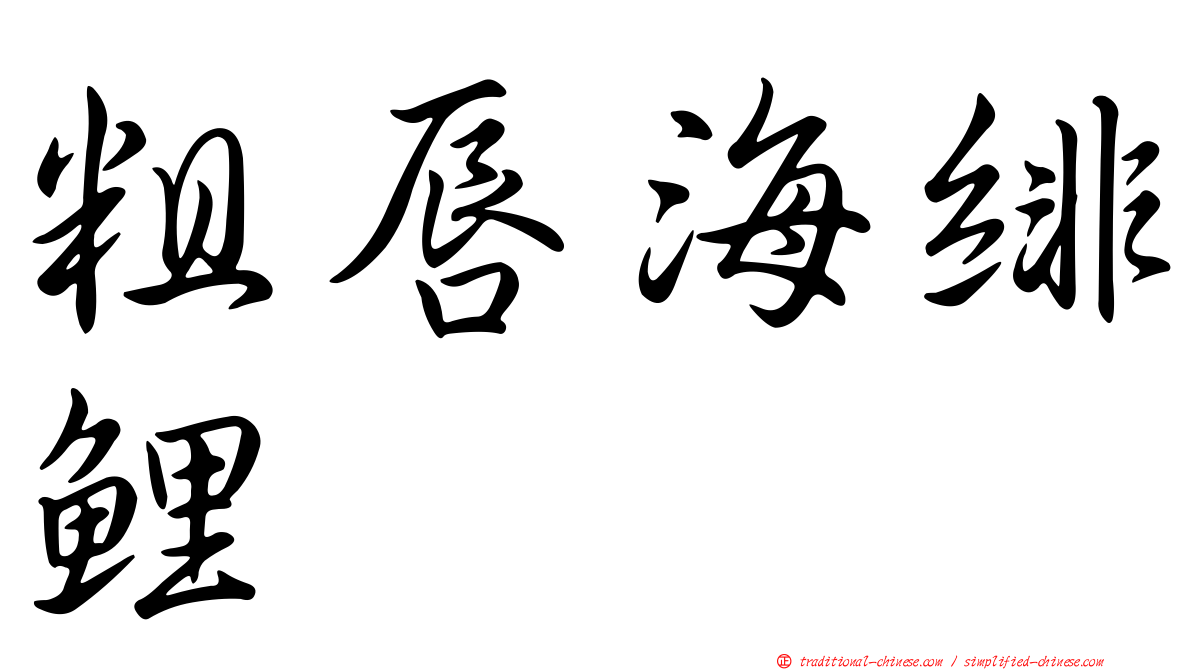 粗唇海緋鯉