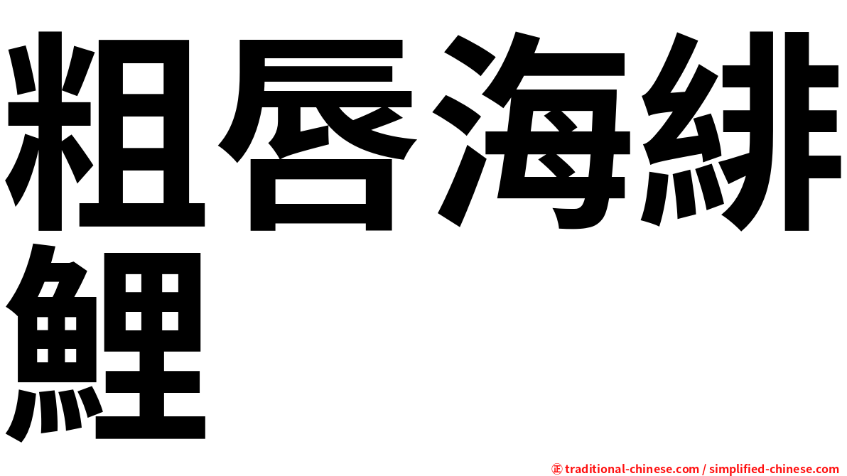 粗唇海緋鯉