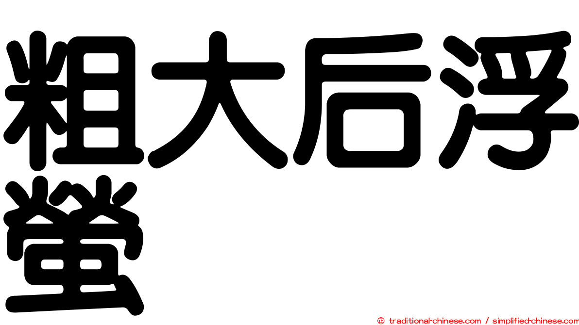 粗大后浮螢