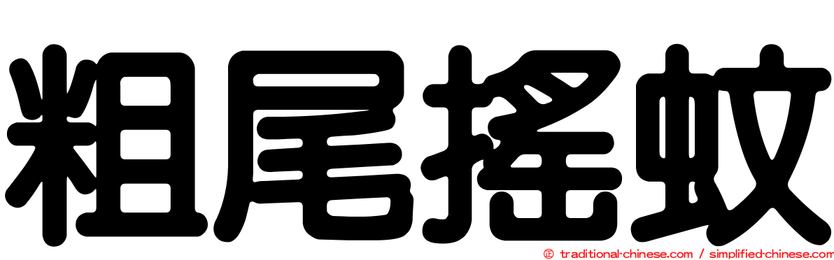 粗尾搖蚊