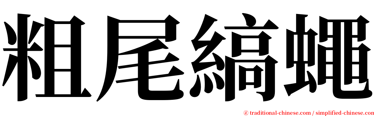 粗尾縞蠅 serif font
