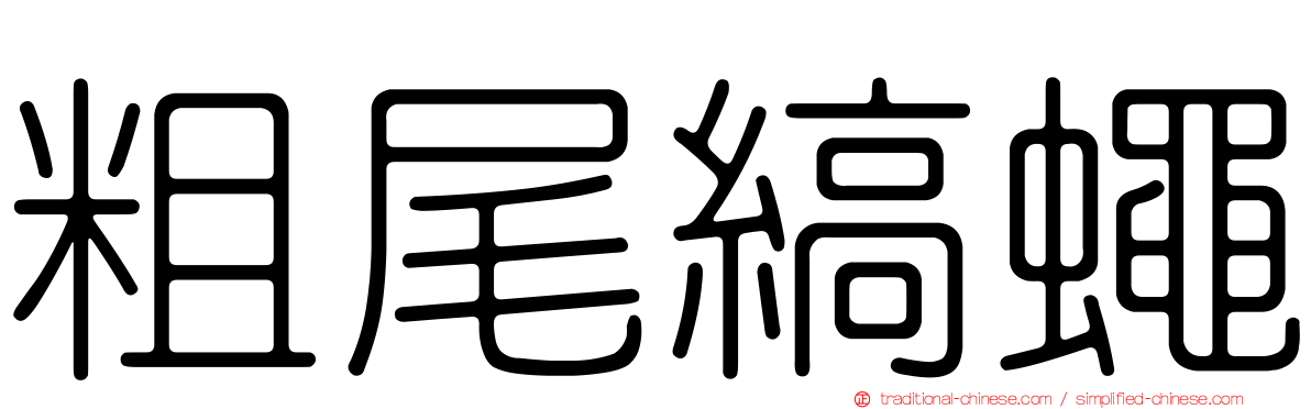 粗尾縞蠅