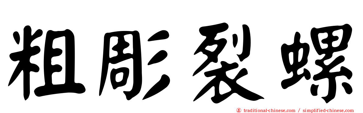 粗彫裂螺