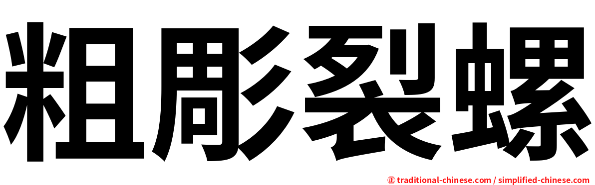 粗彫裂螺