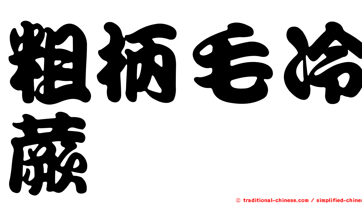 粗柄毛冷蕨