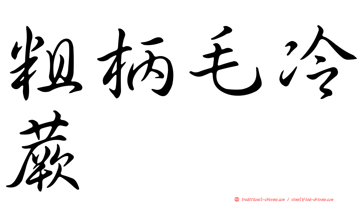 粗柄毛冷蕨