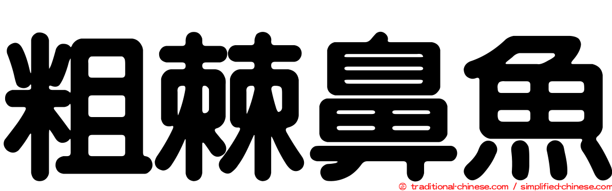 粗棘鼻魚