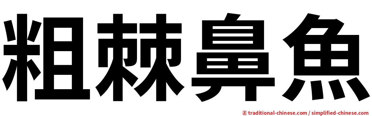粗棘鼻魚