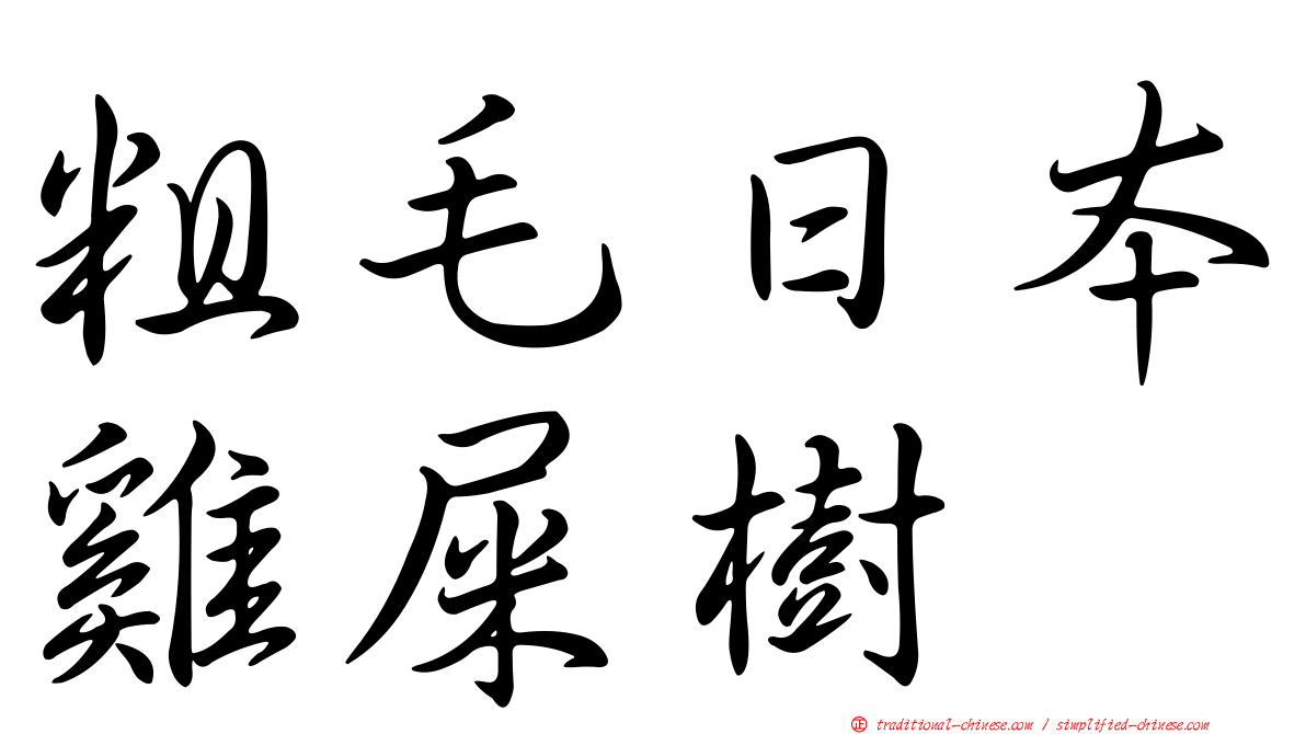 粗毛日本雞屎樹