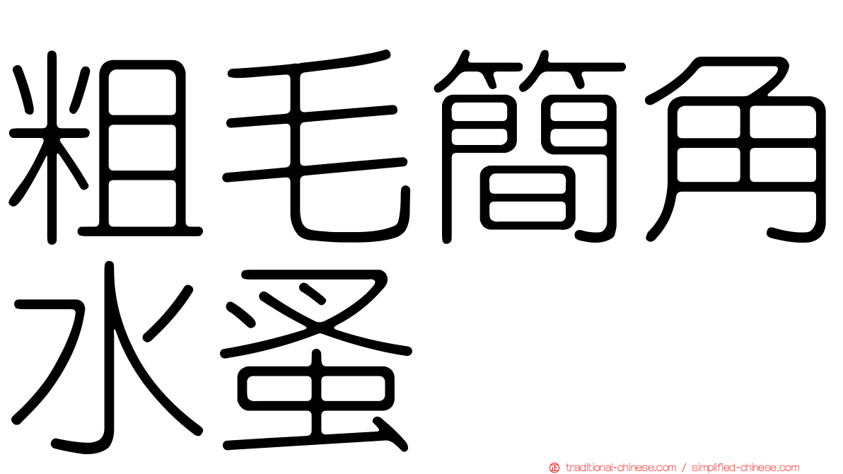 粗毛簡角水蚤