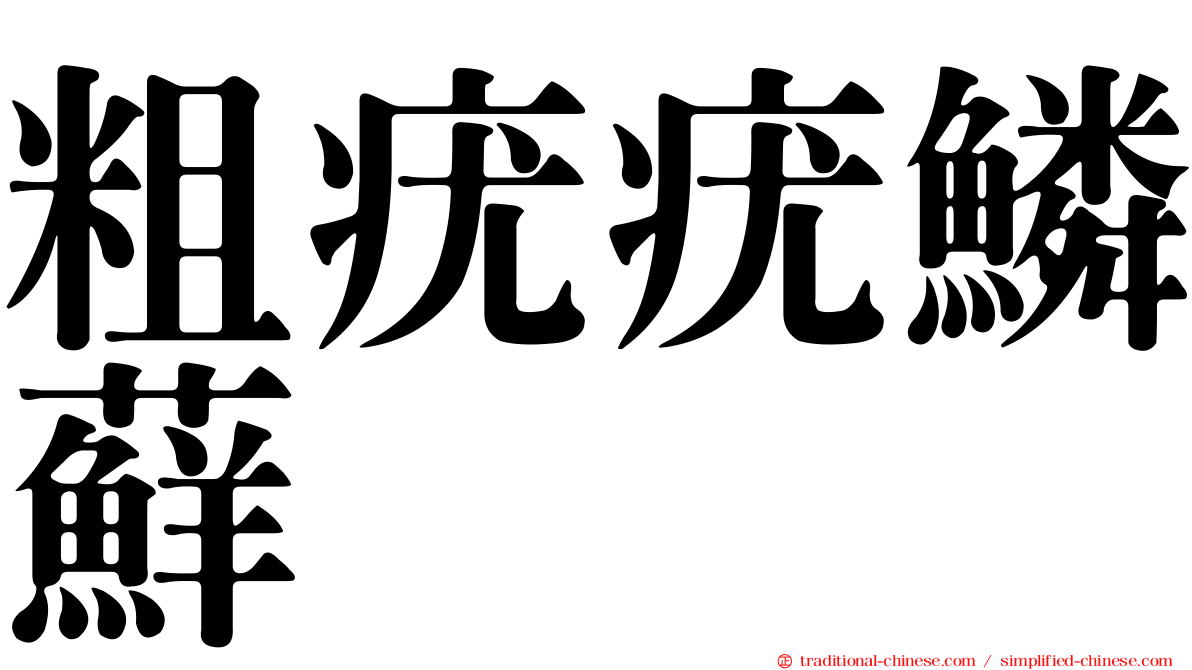 粗疣疣鱗蘚
