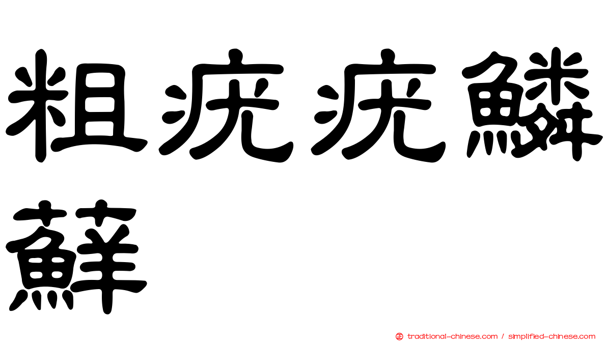 粗疣疣鱗蘚