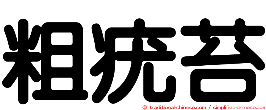 粗疣苔