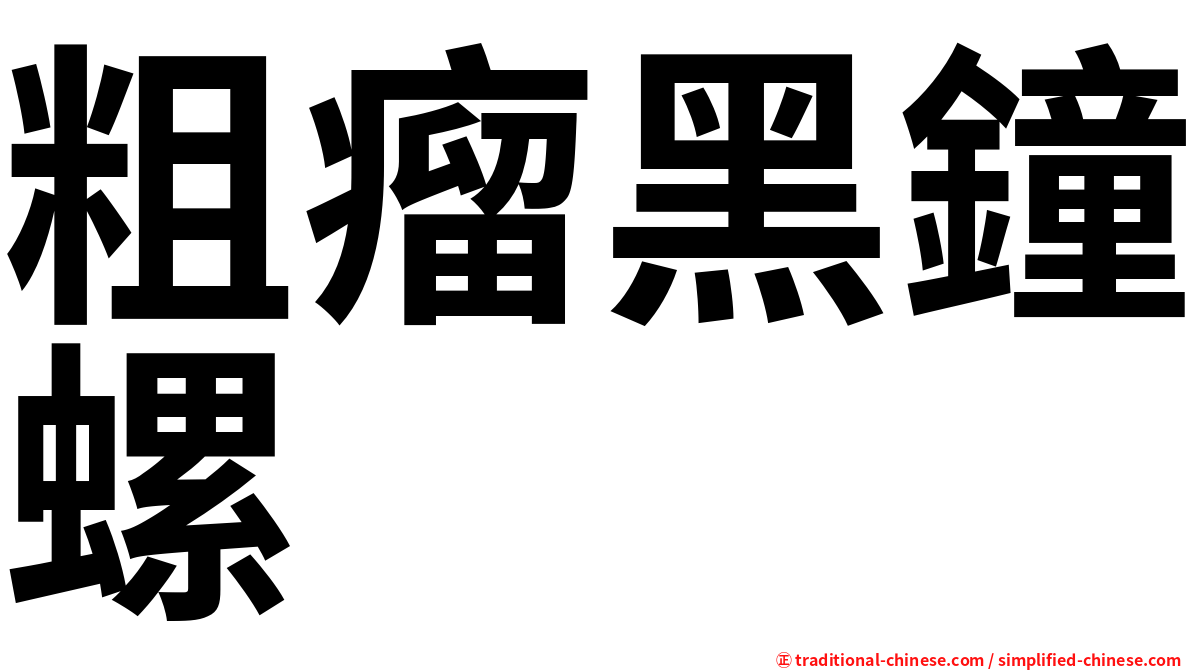 粗瘤黑鐘螺