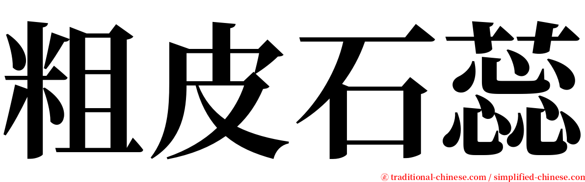 粗皮石蕊 serif font