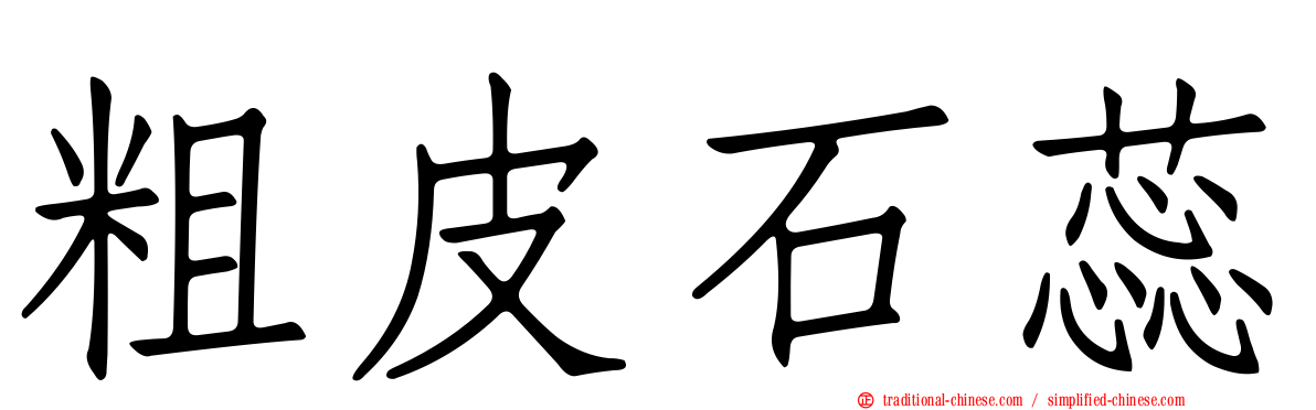 粗皮石蕊