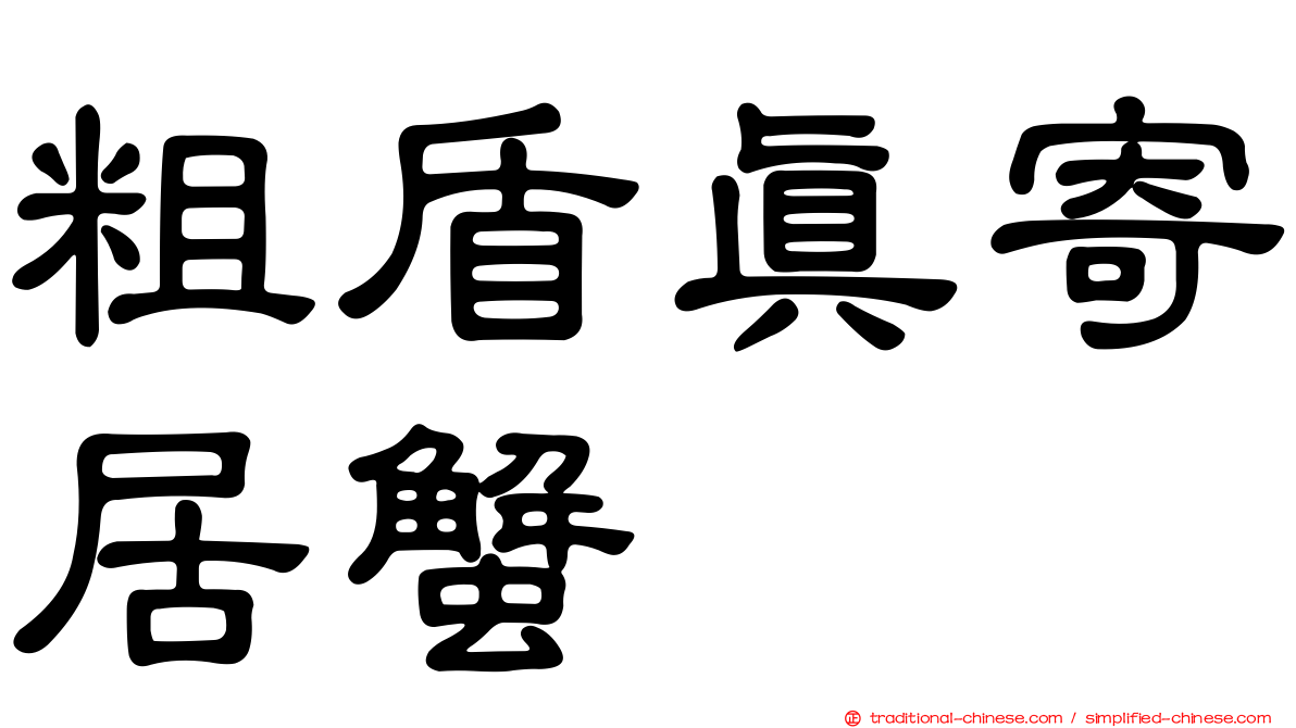 粗盾真寄居蟹