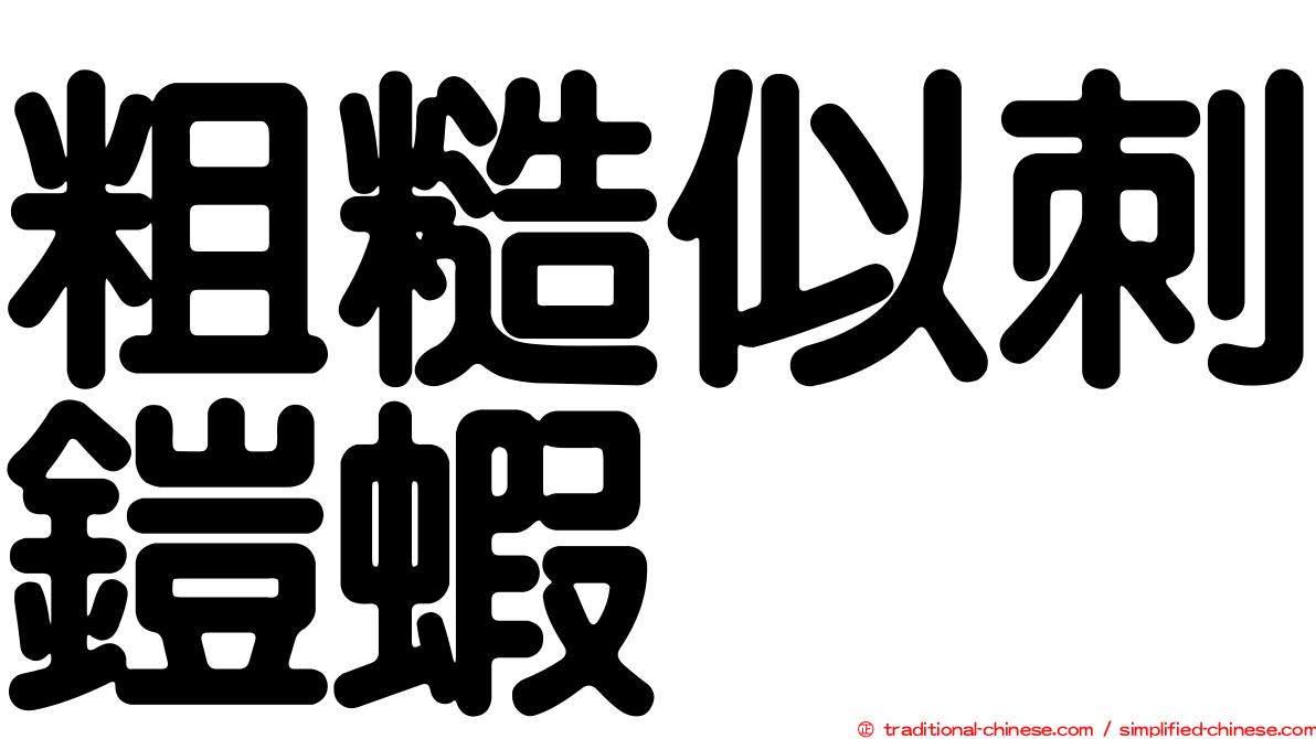 粗糙似刺鎧蝦