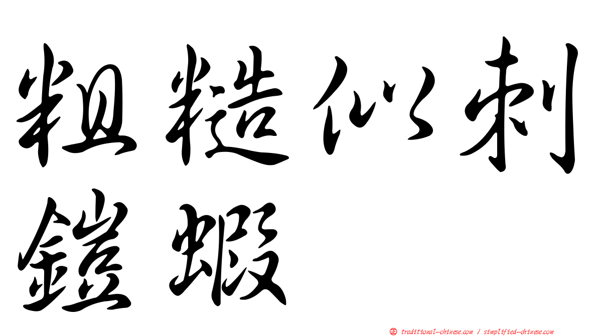 粗糙似刺鎧蝦
