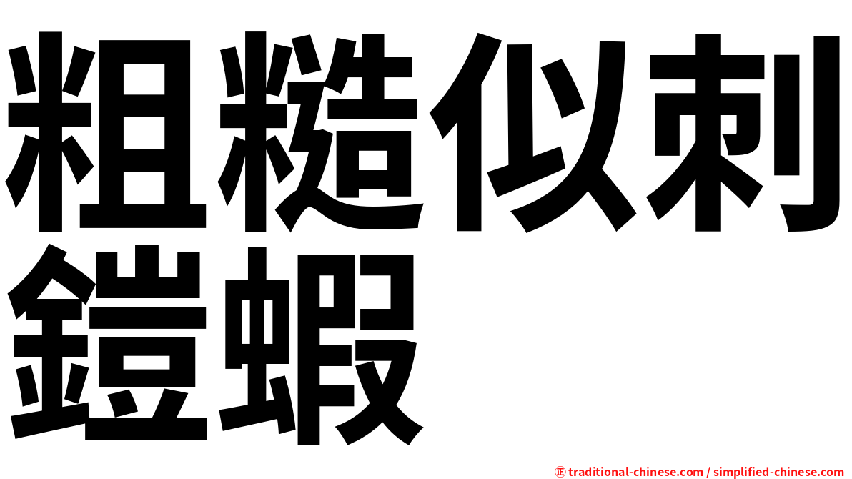 粗糙似刺鎧蝦