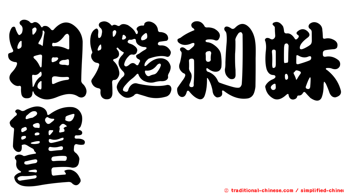 粗糙刺蛛蟹
