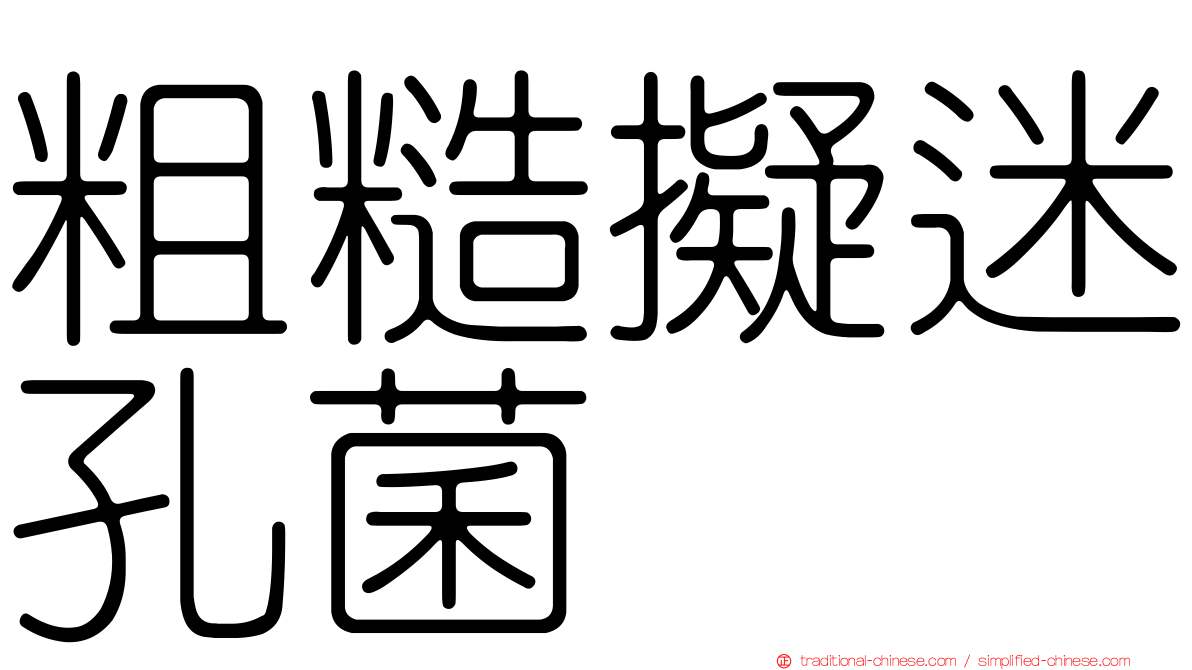 粗糙擬迷孔菌
