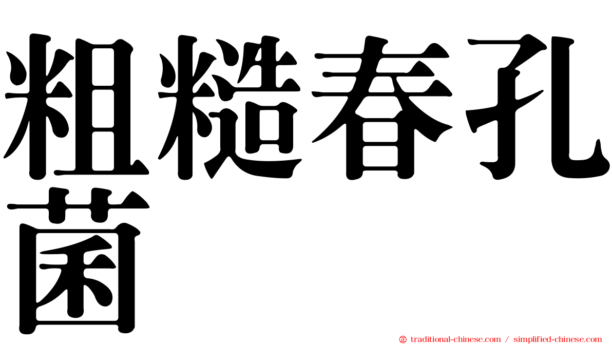 粗糙春孔菌