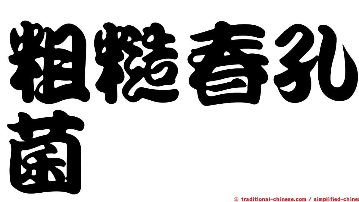粗糙春孔菌