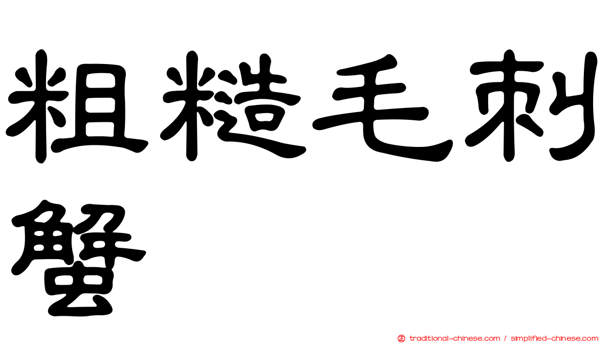 粗糙毛刺蟹