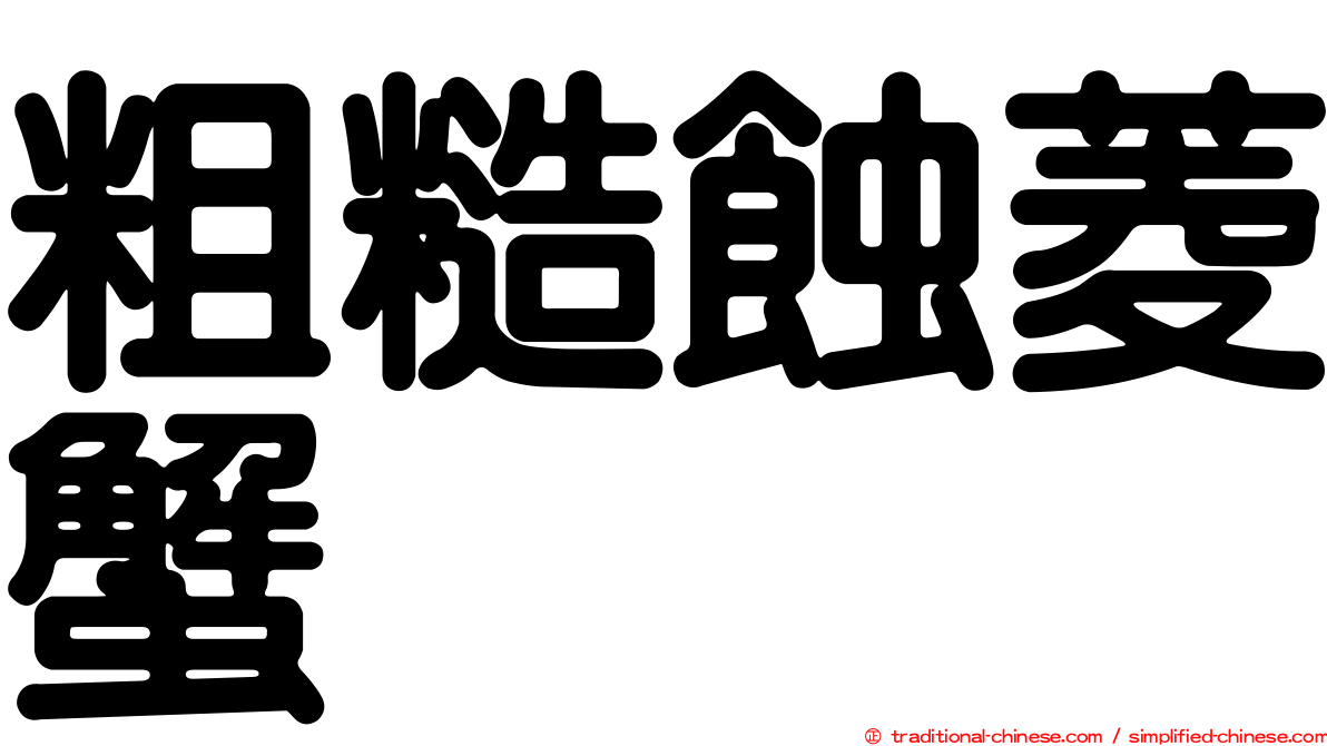 粗糙蝕菱蟹
